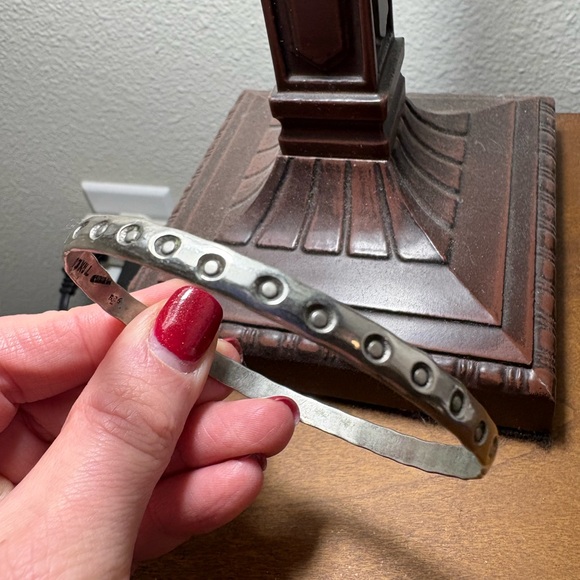 Sterling Silver Bangle Bracelet Set of 3 - Picture 6 of 7